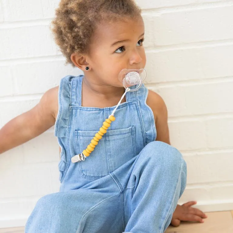 Mustard Pacifier Clip by Bella Tunno