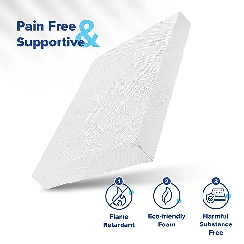 Olee Sleep 9 Inch I-Gel Multi Layered Memory Foam Mattress, Full, White