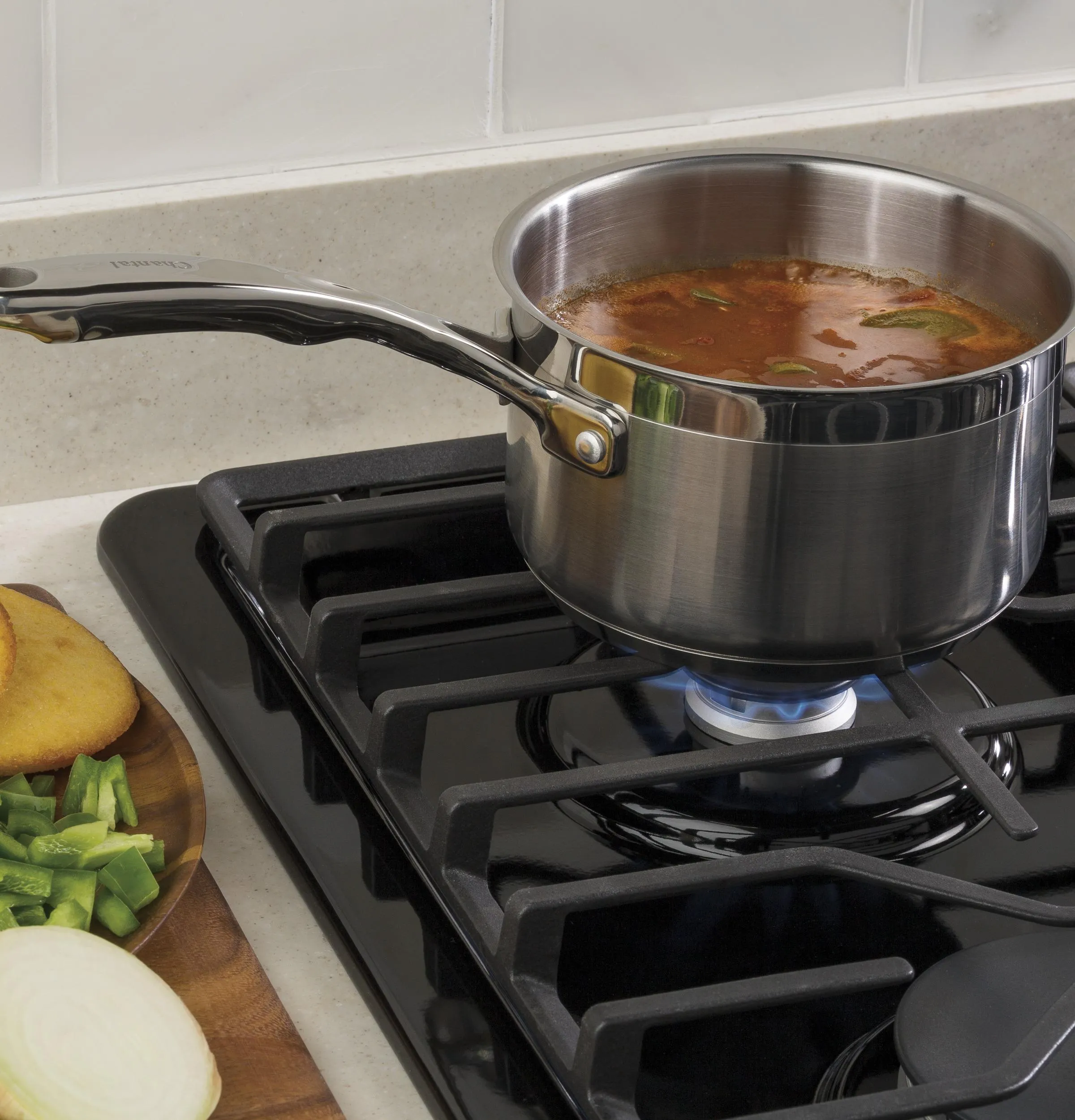 PGP9830DRBB GE Profile™ 30" Built-In Gas Downdraft Cooktop