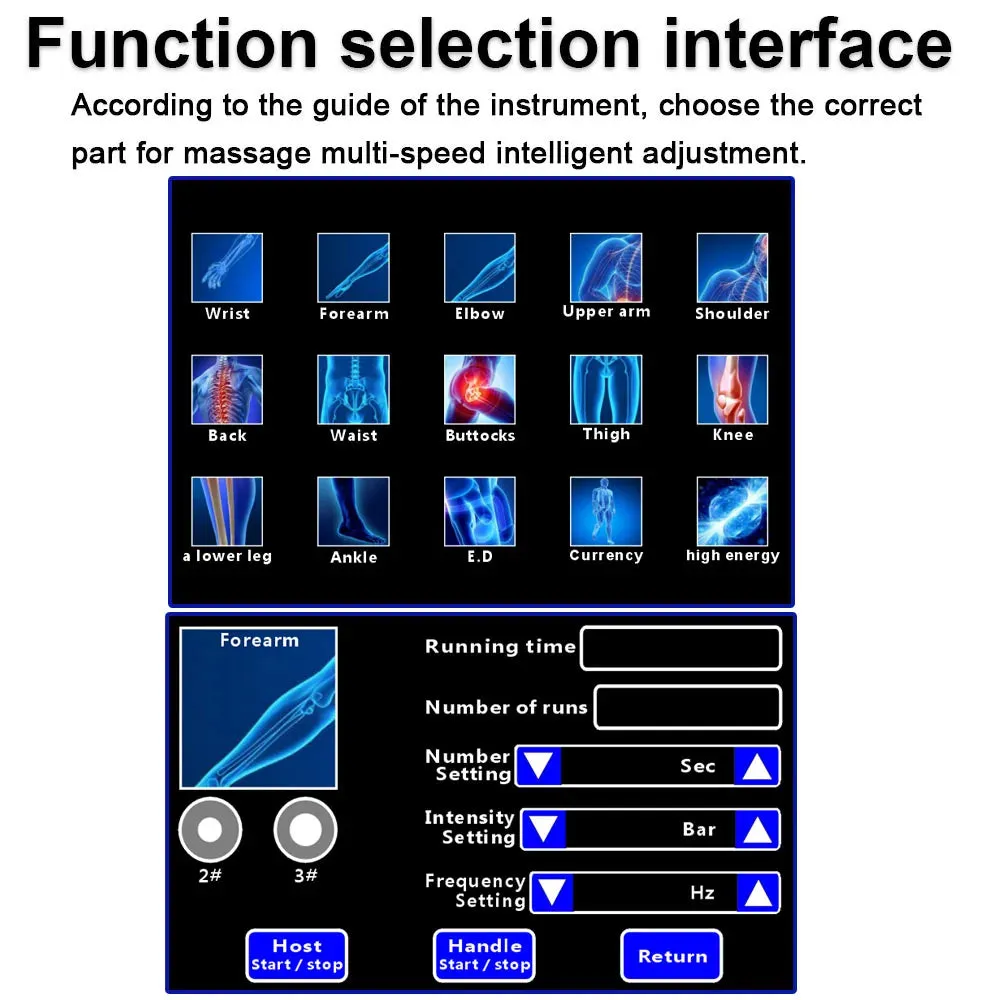 Pneumatic Shock Wave For ED Treatment 12 Bar Pain Relief Professional Shockwave Therapy Machine Health Care Body Massager