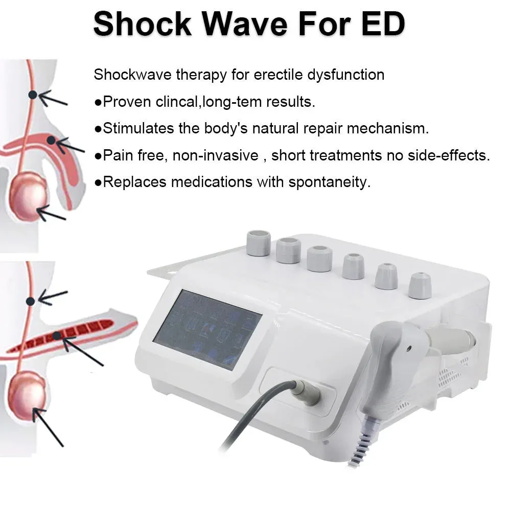 Pneumatic Shock Wave For ED Treatment 12 Bar Pain Relief Professional Shockwave Therapy Machine Health Care Body Massager