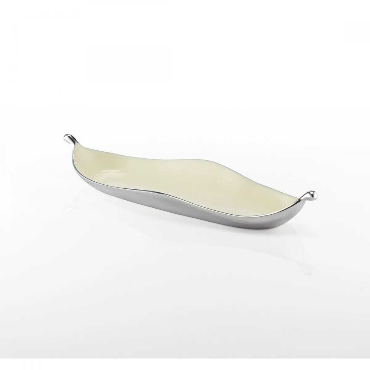 Pod Long Dish Silver/Oyster