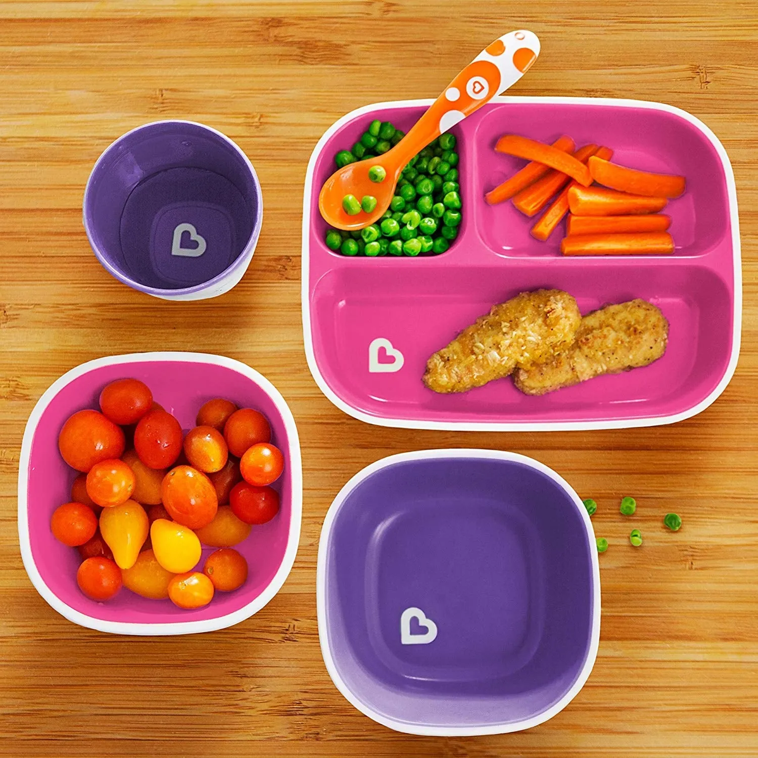 Splash Dining Set - Pink/Purple - 4pk