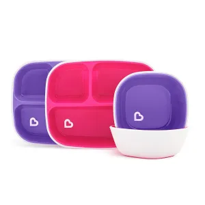 Splash Dining Set - Pink/Purple - 4pk