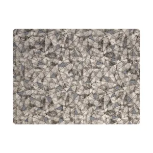 Steelite Modern Twist Silicone Placemat Black Grey Hatch 305x400mm (Pack of 12) - VV3427