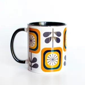 Sunflower Mid Century Modern Coffee Mug