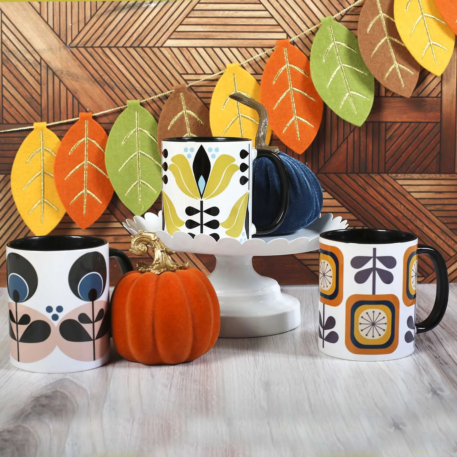 Sunflower Mid Century Modern Coffee Mug