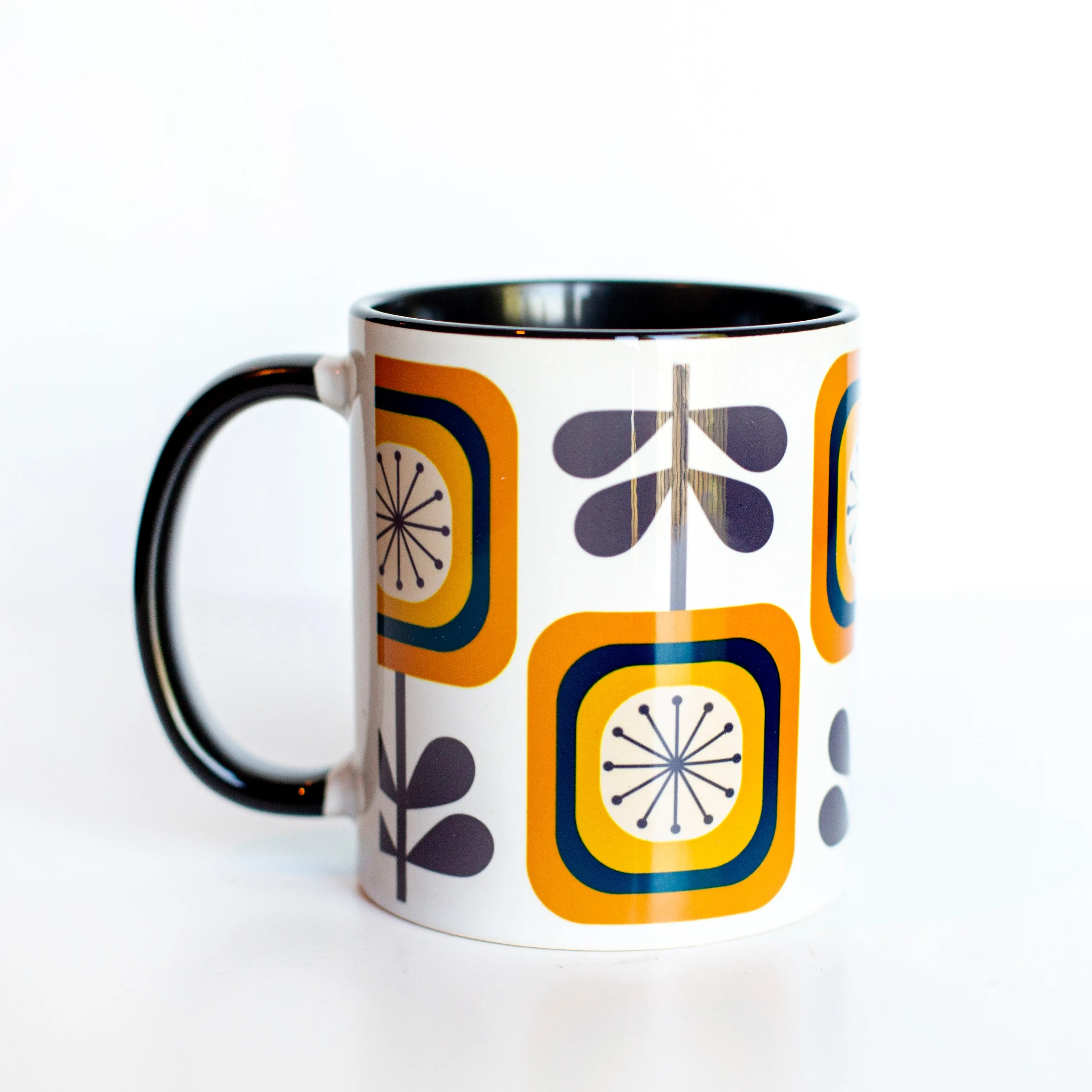 Sunflower Mid Century Modern Coffee Mug