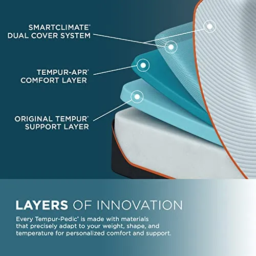 Tempur-Pedic TEMPUR-ProAdapt 12-Inch Firm Cooling Foam Mattress, Queen, Made in USA, 10 Year Warranty