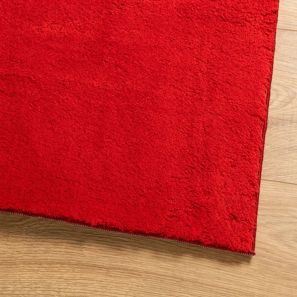 vidaXL HUARTE Soft Red Rug 200 x 280 cm | Short Pile, Washable, Non-Slip, OEKO-TEX Certified