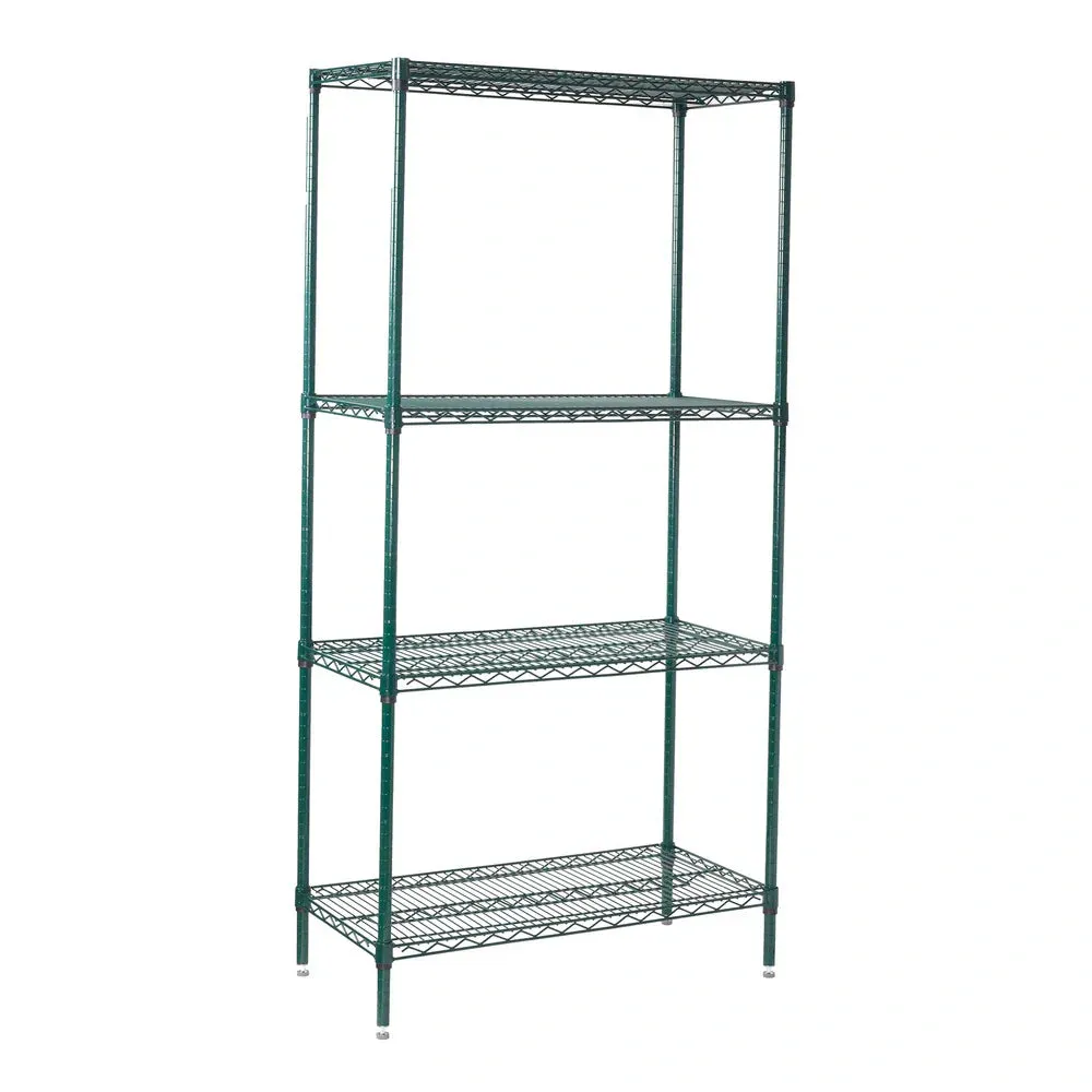 Winco VEXS-2436 4-Tier Epoxy Coated Wire Shelving Set, 24" x 36" x 72"