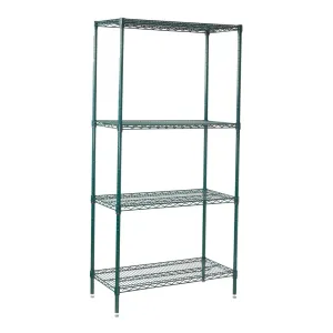 Winco VEXS-2436 4-Tier Epoxy Coated Wire Shelving Set, 24" x 36" x 72"